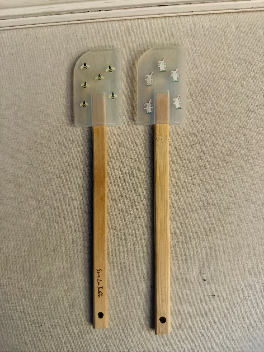 Vintage Sur La Table spring themed animals silicone spatulas set of 2
